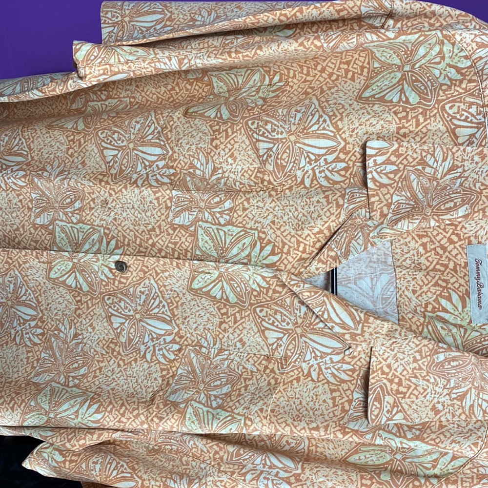 100% silk short sleeve Button down